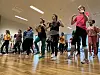 Hip-hop klassen var den største gruppen under workshopen som ble arrangert på Kolvereid skole.