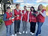Torgrim Røtting, Martin Skauvik, Migle Golnikaite, Julie Lilleeng og Martine Røbergvik er blant elevene som bidrar under aksjonen.