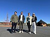 Mathias Solli, Vebjørn Gårseth, Lene Reppen Grydeland og Emilie Græsli fikk oppleve Leka i et fantastisk vårvær.