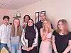 Fra høyre: Omelie Grunnan, Janne Nikoline Geirsdatter Moen, Zahraa Alsulaiman, Oleksii Hukov, Daniel Tamasevskij og Aaron Leander Rosenvinge.