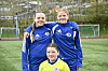 Nærøy J12-spillerne Pernille Stavang, Stine Sofie Blikkø og Elise Edvardsen under Kystbycupen lørdag.