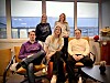 Klyngeleder Ragnhild Andersen ved InnovArena fikk klare ord fra studentene rundt temaet attraktive arbeidsgivere. Bak fra venstre: Live Mjølnerød (UiT Norges arktiske universitet) og Milla Løvstad Solberg (Universitetet i Oslo). Foran fra venstre: Anders Brurok (Universitetet i Sørøst-Norge), Ragnhild Andersen, klyngeleder ved InnovArena og Marius Møller (Nord Universitet).