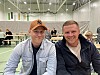 Michael Berg og Ole Jørgen Holte var tidlig ute og ventet på lagkameratene sine.
