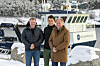 Are Brekk (til høyre i bildet) overtar som daglig leder for selskapene KB Rokk AS, KB Storm AS og KB–gruppen etter Ola Krystad (midten). Frank Øren (til venstre) er blitt styremedlem i de samme selskapene. Foto: Geir Vidar Nubdal/Lykt