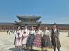 Bilde tatt under en studietur til Sør-Korea. F.v.: Jonas Flasnes, Ørjan Sagmo, Mari Norland, Kristine Fagerland, Tine Melkersen og Johannes Hamre.
