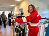 Leder i idrettslaget, Bjørg Nygård, er glad for å endelig kunne ta trimrommet i bruk.