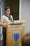 Britt Helstad orienterte kommunestyret på vegne av rådet for mennesker med nedsatt funksjonsevne og eldre.