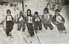 Kretsrenn i ski i Åbygda: Aleksander Laugen, Anders Haug, Maren Haug, Johan Antoni Laugen, Astrid Kristine Laugen og Thomas Westgård.