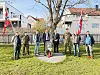 Fra venstre: Torbjørn Larsen, Tonje Kvalø, Dag Johnny Arnø, ordfører Amund Hellesø, varaordfører Terje Settenøy, Jostein Brå Vardehaug, Frode Antonsen og Ove Kristiansen.