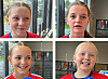 Vida Nygård, Leah Sæternes, Alise Holte og Hanna Lindeby var samstemte om håndballskolen. - Det er artig.