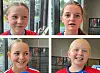 Vida Nygård, Leah Sæternes, Alise Holte og Hanna Lindeby var samstemte om håndballskolen. - Det er artig.