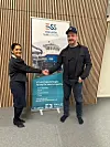 Ila Emilsen, daglig leder i Emilsen Sjøservice og Kristian Hjertvik, daglig leder i Meox AS.