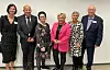 Fra venstre styreleder Toril Valla, Ole Øyvind Skaftnesmo fra Coop Kolvereid, Anne-Lise Tangen fra Coop Naustbukta, Bente Hestø fra Coop Kolvereid, Tone Geving Bedsvaag fra Namsos og adm. direktør Torbjørn Skei.