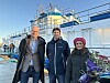 Kundeansvarlig Cato Myrstad i Akva Group kunne overlever flåten til produksjonsleder i Emilsen Fisk, Robert Aakvik og konsernleder HR og kommunikasjon Ila Emilsen.