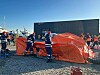 Sivilforsvaret og nødetatene har her etablert innsatssted ved en tidligere øvelse.