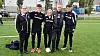 Roger «Hovedsjefen» Holm sammen med Rosenborg-profilene Sverre Nypan, Stefano Vecchia og Pernille Grut Sørlie, samt Terje Toftesund under RBKs besøk hos Supportern på Kolvereid i 2022.