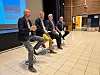 Prosjektleder Arne Bangstad, ordfører Amund Hellesø, kommunedirektør Karl-Anton Swensen og Arne Sigurd Antonsen fra Ottersøy og omegn pensjonistforening svarte på spørsmål fra publikum.