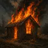 Huset til Sigrid ble påtent og brant ned til grunnen.