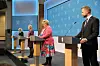 Justis- og beredskapsminister Monica Mæland, kunnskaps- og integreringsminister Guri Melby, statsminister Erna Solberg og helse- og omsorgsminister Bent Høie