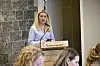 Ungdomsrådsleder Stina Olsen orienterte kommunestyret om ungdommens erfaringer og ønsker for tilbud og trivsel i Bindal.