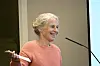 Catrine Gangstø fortalte kommunestyret at Peacepainting samme dag sendte en EØS-søknad sammen med samarbeidspartnere i Romania, samtidig som stiftelsen bygger nye internasjonale nettverk.