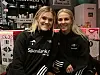 Mali Næss og Kristine Leine fra Rosenborg Ballklubb har vært på besøk hos Rosenborgsupportere Ytre Namdal denne uka.