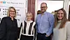 Marit Måøy Holm (daglig leder Ytre Namdal Vekst), Brit Helen Buvarp(leder tiltaksavdelingen Ytre Namdal Vekst), Lars Fredrik Mørch (daglig leder Namdalskystens Næringsforening) og Monika Hansvik(InnovArena Exploi +1000). Håvard Sørhaug(MAKS) og Terje Skomsvold (NAV Nærøysund/kommunalsjef samhandling) var forhindret til å være med på bildet.