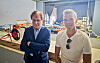 Styreleder Roy H Ottesen (til venstre), og vaktmester Aksel-Johan Strømsnes ser frem til å kunne tilby publikum nye flotte lokaler i Rørvik samfunnshus.