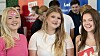 Også i år ble det arrangert politisk debatt på Ytre Namdal videregående skole – den fant sted forrige uke, med deltakelse fra flere ungdomspartier. Fra høyre: Stina Irene Malin Olsen, Sofie Natalie Lim Stenhaug og Pia Enora Kveinå Øvergård.