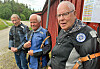 Superveteraner Harald Valø (77), Ragnar Kirkeby-Garstad (82) og Herold Settnøy (88) klar for nok et stevne.