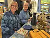 Bodil Olsvik fra Nærøysund og Eva Kvaløy Olsen fra Brønnøysund hadde en fin kveld i prestegården.