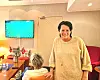Eva Lysø på 'premierefesten'.