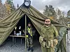 Anette Hølleland og Andreas Sveen sto denne dagen vakt ved inngangen øvelsesområdet.