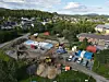 De gamle rus- og psykiatriboligene som sto på denne tomta er fjernet og plata som skal fylles med byggetrinn én begynner å komme på plass.