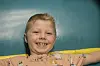 Liam Alexander Arntsen (8) var ikke i tvil om hva som var best i høstferien: hoppeslottet!