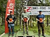 Johnny Eide topper pallen etter å ha vunnet superfinalen i feltskyting i Haklia sist lørdag. Nummer to i finalen, Oddvar Steen, Nordre-Skage, vant sammenlagt, og nummer tre Vidar Almlid, Beitstad, vant dagens stevne.