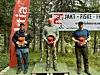 Johnny Eide topper pallen etter å ha vunnet superfinalen i feltskyting i Haklia sist lørdag. Nummer to i finalen, Oddvar Steen, Nordre-Skage, vant sammenlagt, og nummer tre Vidar Almlid, Beitstad, vant dagens stevne.