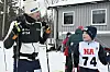 En prat skiløpere imellom. Emil Neerland Paulsen fra Kolvereid slår av en prat ed Thomas Maloney Westgård.