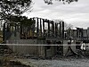Huset er helt utbrent.