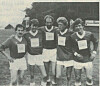En fornøyd bukett målscorere hos Abelvær. Thore Hamland, Inge Hestad, Rolf Egil Juul, Harry Trones og Roger Dekkerhus.