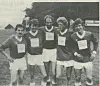 En fornøyd bukett målscorere hos Abelvær. Thore Hamland, Inge Hestad, Rolf Egil Juul, Harry Trones og Roger Dekkerhus.