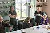 Kjartan Tørum og Torunn Herje holdt hvert sitt korte innlegg før utdelingen av avisa startet.