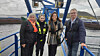 Lokal aksjonsleder Terje Settenøy tok sammen med Mathilde Chanel Sørø fra Salmon Center Rørvik Siri Krogness Forsnes og Shamaila Marita Lein ut til Salmars Aquatraz-anlegg i Eiterfjorden.