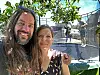 Torkil Torsvik og kona Kristin Jonassen Nordby med 2 av guttene deres i bakgrunnen