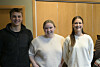 Tobias Kornerud - svartrusspresident YNVS, Mathilde Østhus - russepresident Val og Thea Olaisen rødrussepresident YNVS.