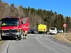 Ulykken skjedde like ved en kurve ved Korsskogan i Nærøysund.