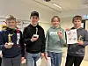 Kasper Lande, Benjamin Johnsen, Magnus Bakkemo Sørhaug, Trygve Ramstad og fikk fine premier etter sin stevnedebut.