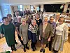 Damen i Lauga strikkekafé hadde jobbet hardt fram mot feiringen.