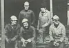 Arbeidsstokken ved Langsundet Mek. Verksted. Ivan Ivalo og Åge Nilsen bak. Foran f.v. Odd Morten Johansen, Kjell Andreassen og Kjøre Tjønnes.