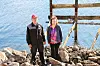 Styreleder Øystein Tveråmo og kona Julie Lian Tveråmo er glad for at det omsider blir nytt kaianlegg ved fiskemottaket Kjella Samvirkelag AS. Nå er den gamle kaia historie.